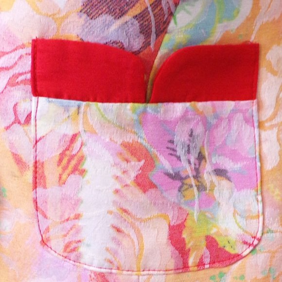 BENTLEY A. size 4 2-piece suit jacket/skirt multicolor floral cotton blend - Picture 10 of 13